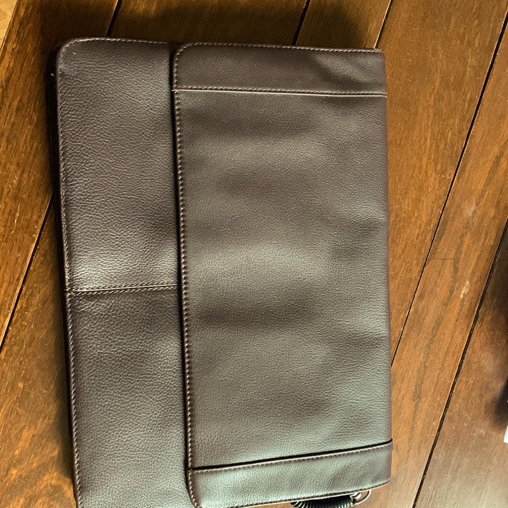 Kaehler leather laptop-legal pad briefcase- carrier, never used, but no tags.